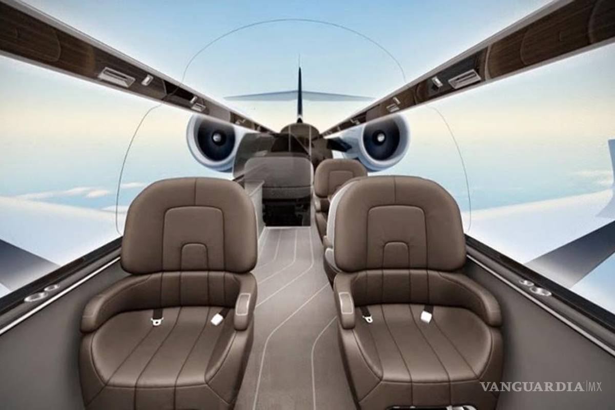 Diseñan el primer avión privado 'sin ventanas'