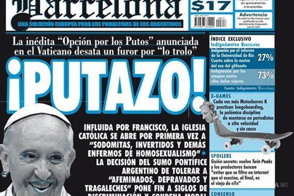 Revista insulta al Papa, lo llama putazo; Facebook la bloquea