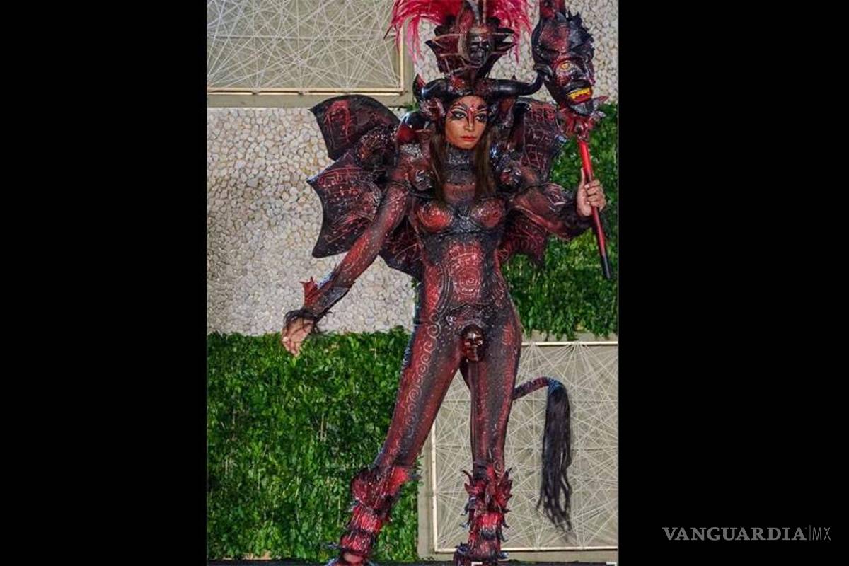 Traje de diablo andrógino gana concurso Miss Nicaragua