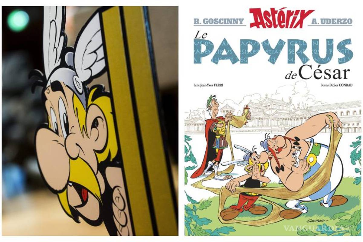 Astérix revela sus nuevas aventuras desde la Torre Eiffel