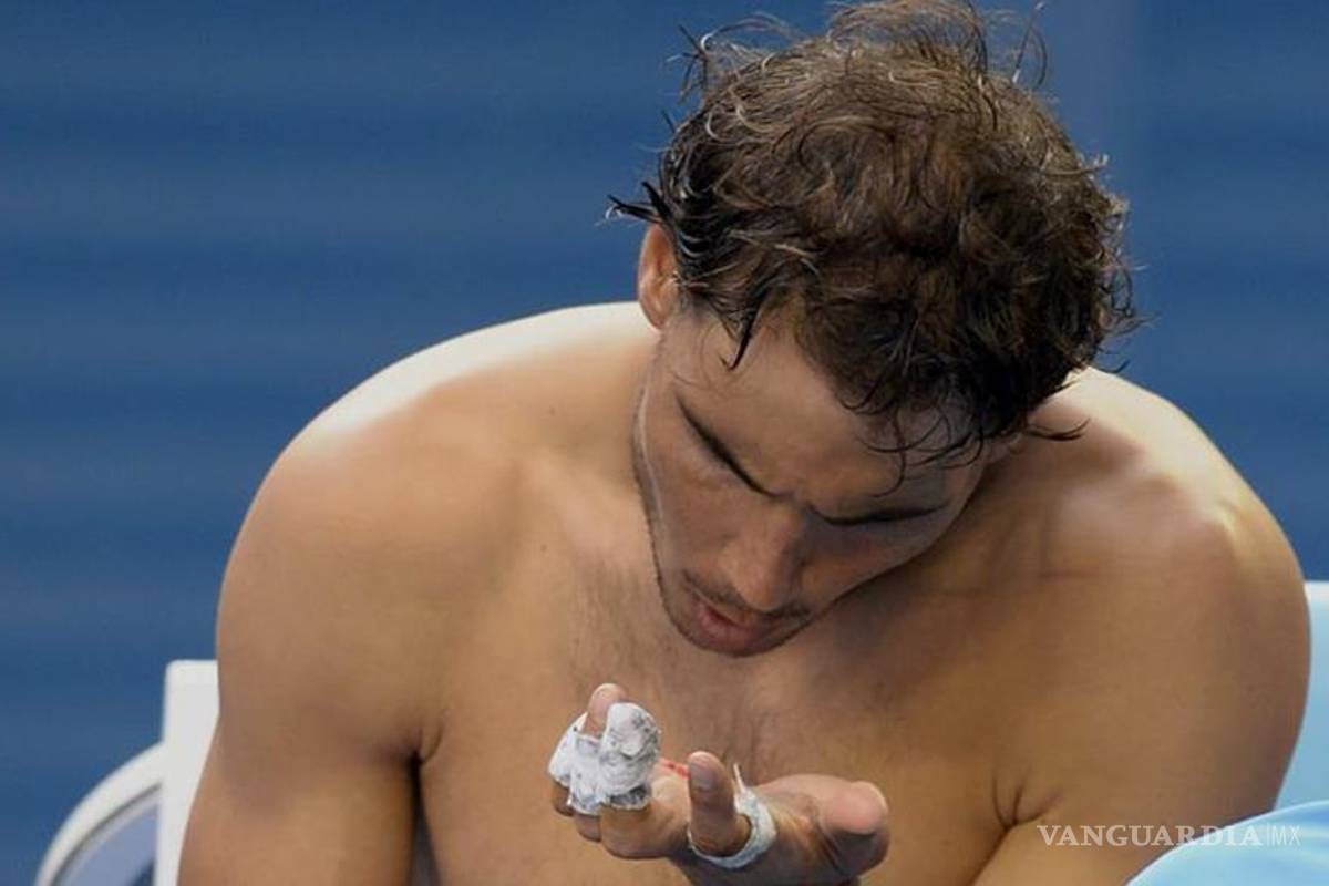 Nadal juega con herida 'en carne viva'