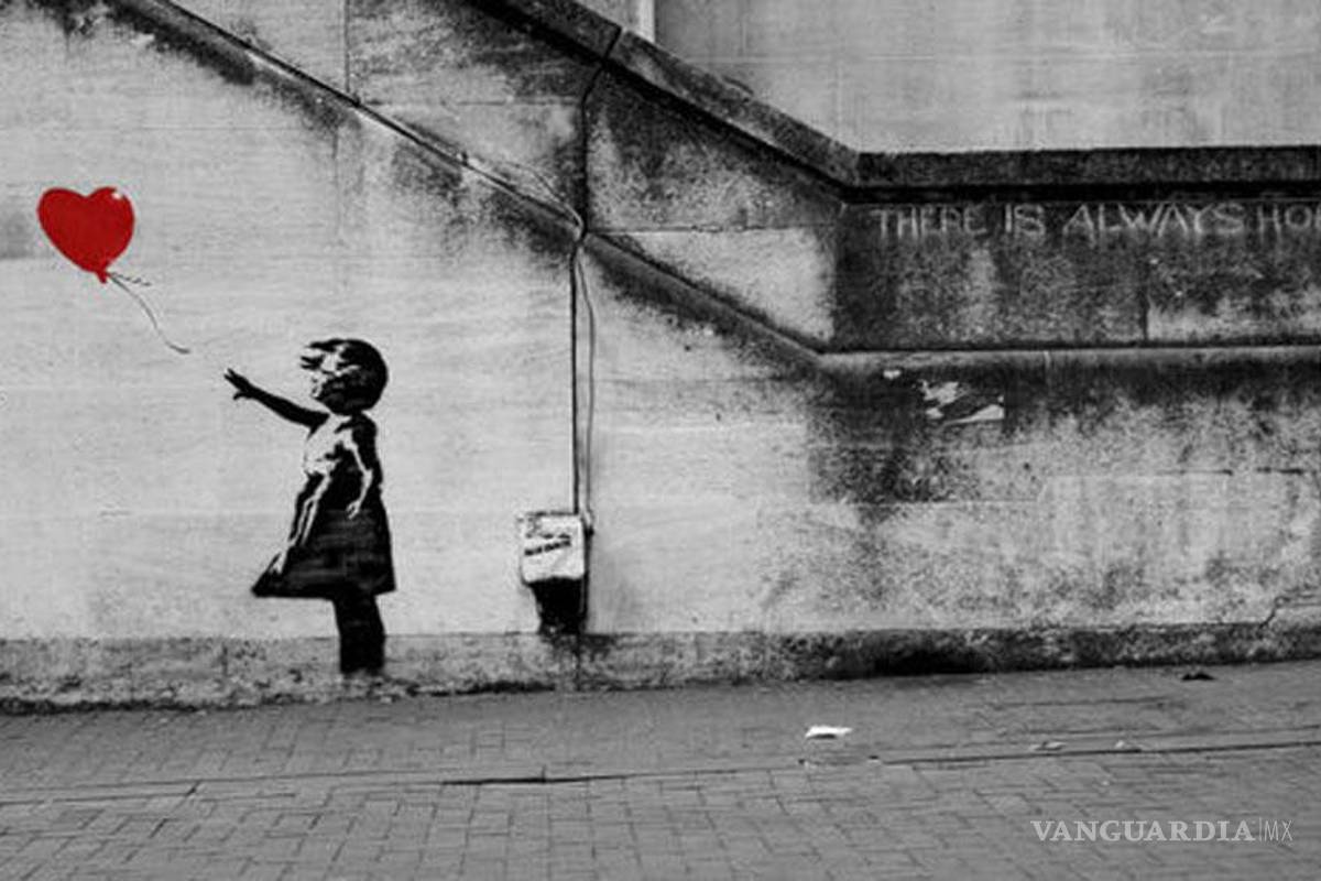 Venderán el mural 'Niña con el globo' de Bansky