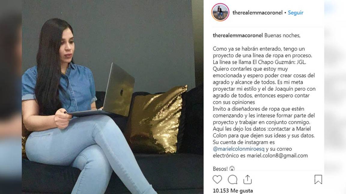 $!Emma Coronel confirma línea de ropa marca "El Chapo"
