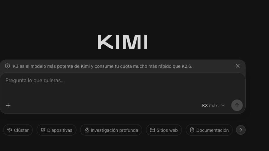 Kimi K3 es el modelo de inteligencia artificial (IA) de código abierto más grande hasta la fecha.
