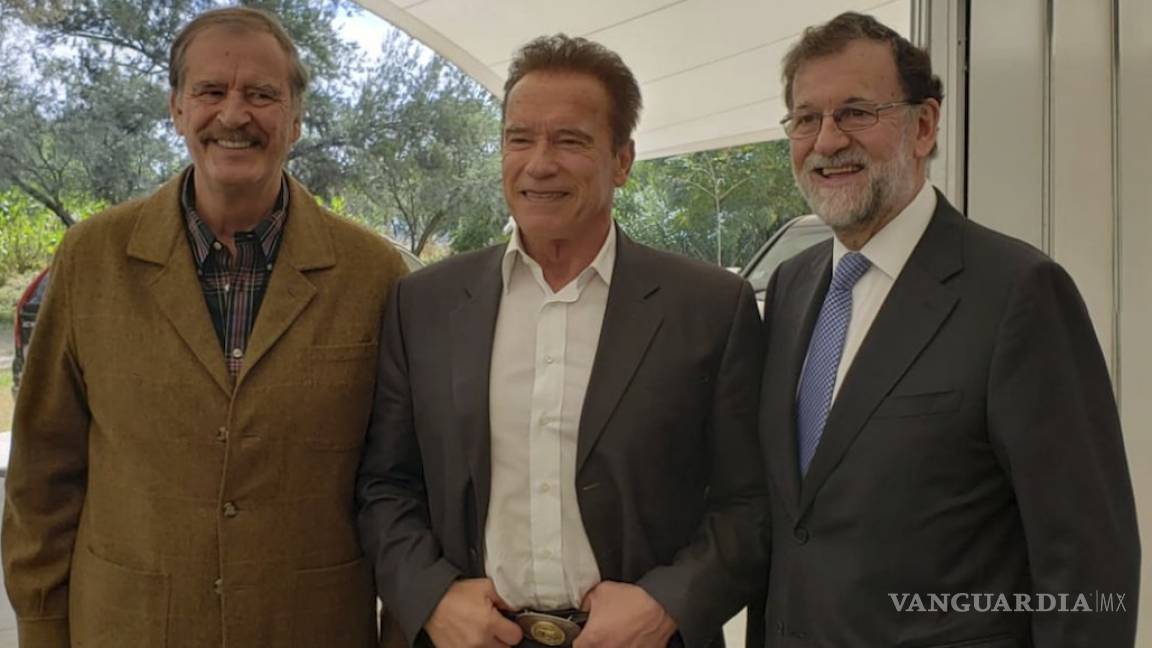Se encuentran Vicente Fox y Arnold Schwarzenegger en foro empresarial