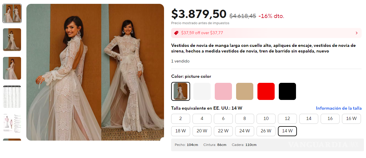 $!Vestido de novia de Ángela Aguilar es encontrado en AliExpress por este módico precio