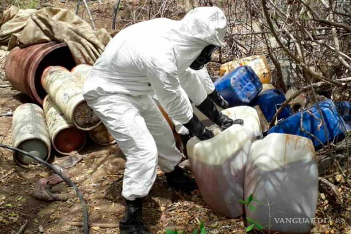 Marina encuentra y destruye 4 narcolaboratorios en Culiacán