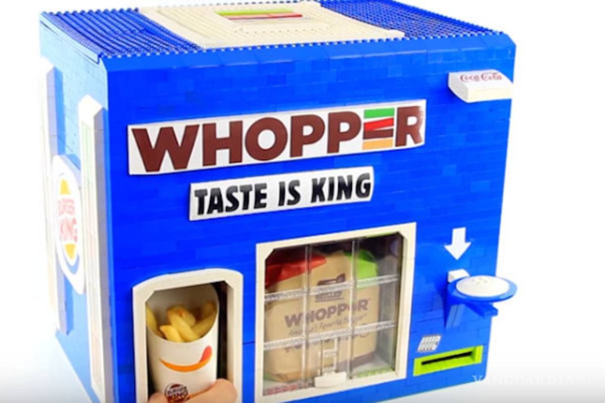 Diseñan con Lego una máquina expendedora de Burger King