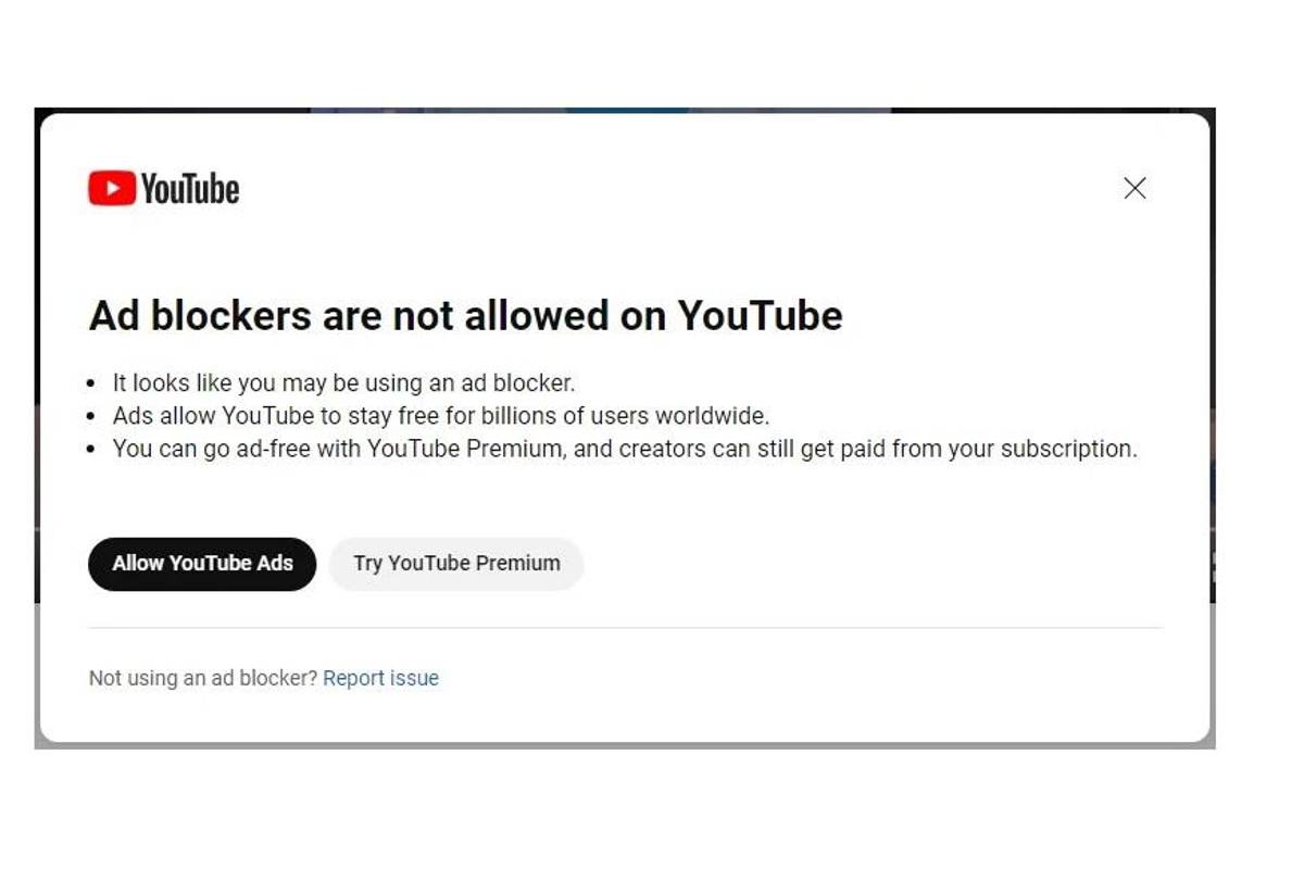YouTube ya no permitirá ver vídeos si usas un bloqueador de anuncios