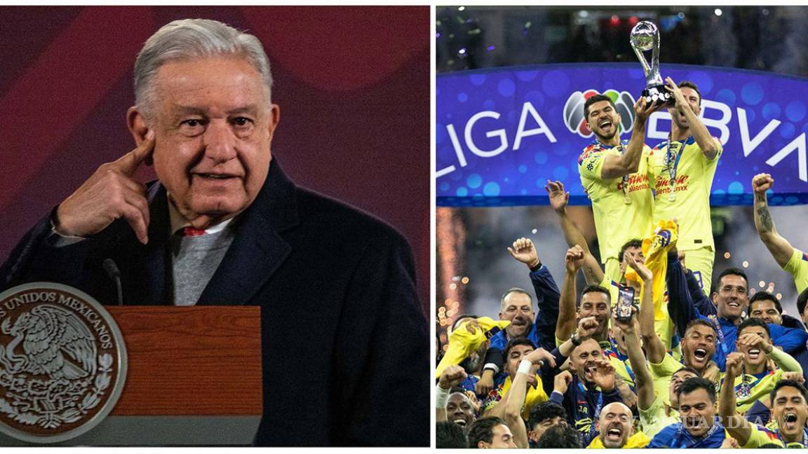 ‘Jugaron muy bien’... AMLO felicita al América por ganar el campeonato de la Liga MX