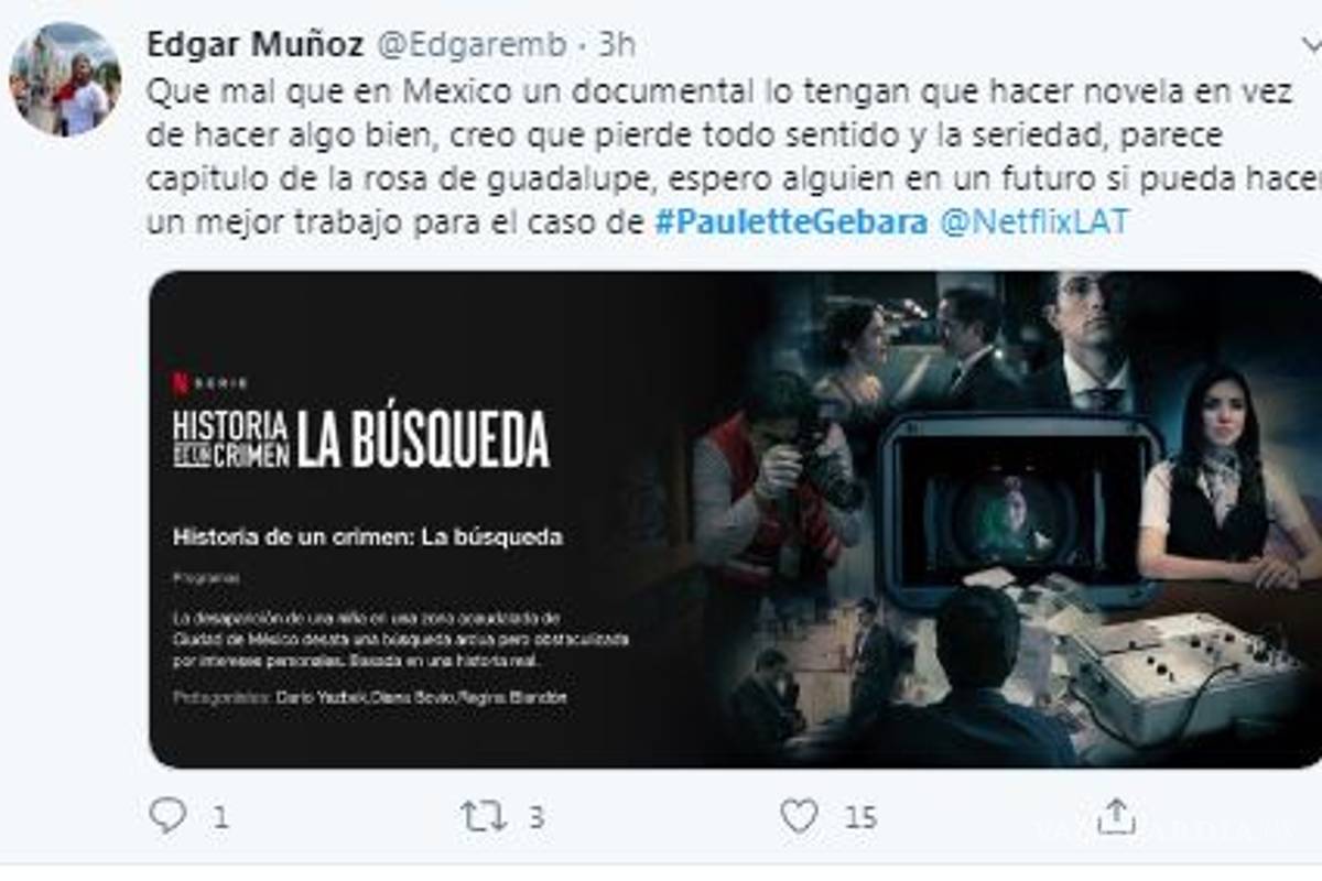 $!‘Es una falta de respeto’, así califican usuarios de redes sociales ‘Historia de un crimen: La Búsqueda’ de Netflix