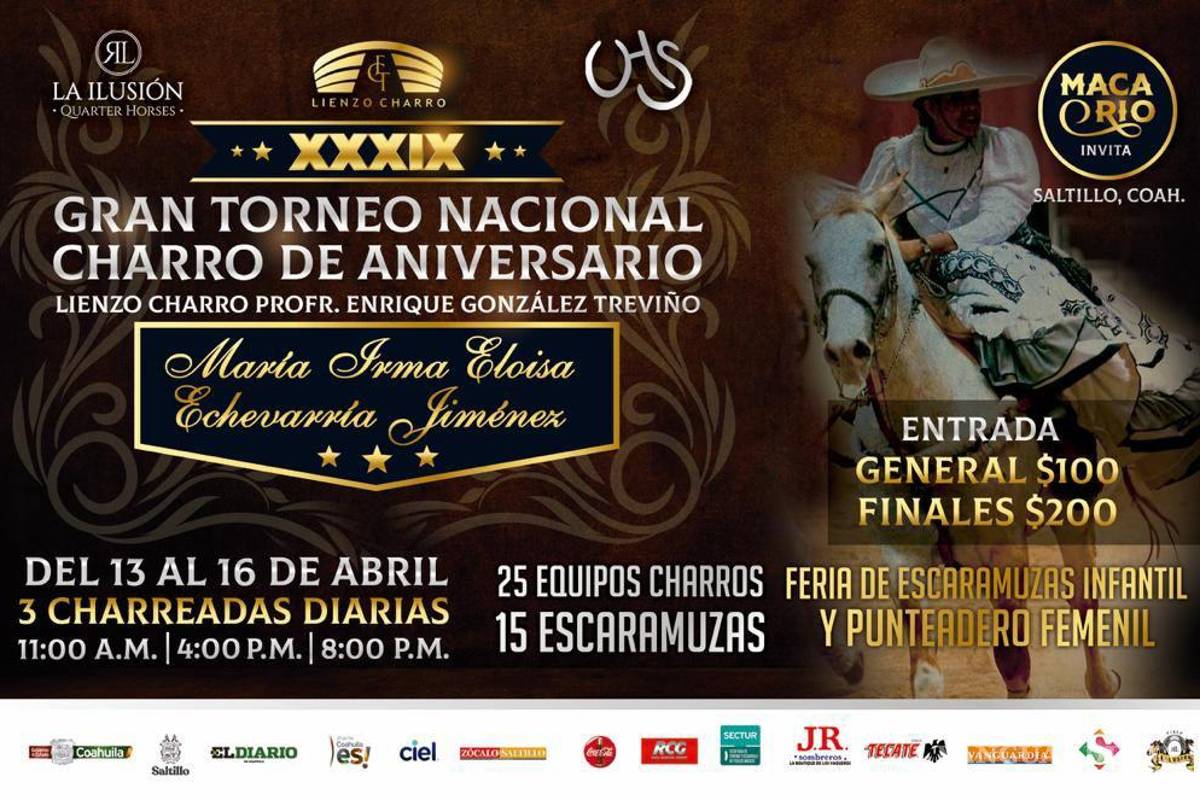 $!Arrancará Torneo Nacional Charro en festejo del 39° aniversario del Lienzo Charro Prof. EGT