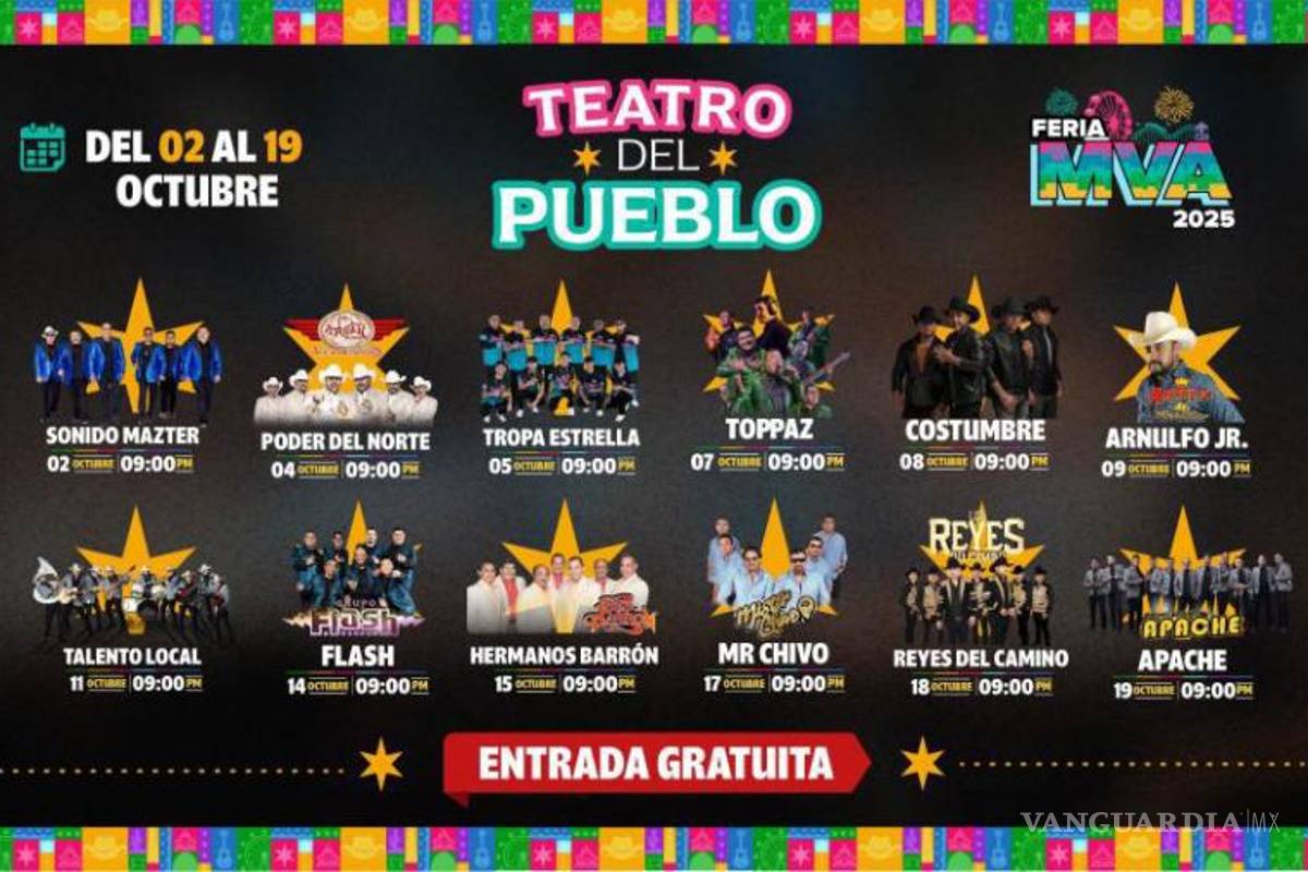$!Varios conciertos serán gratuitos durante la Feria 2025, incluyendo presentaciones de Poder del Norte, Tropa Estrella y Grupo Toppaz.