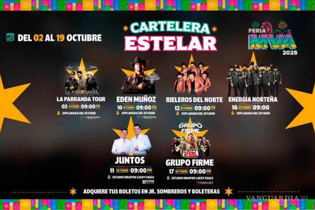 $!Artistas de talla internacional, como Grupo Firme y Edén Muñoz, se presentarán durante la Feria.