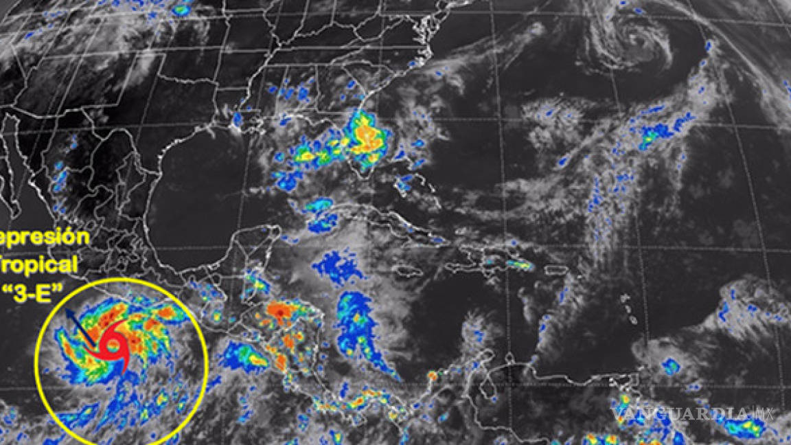 Alertan de tormentas en 8 estados a causa de depresión tropical 3-E