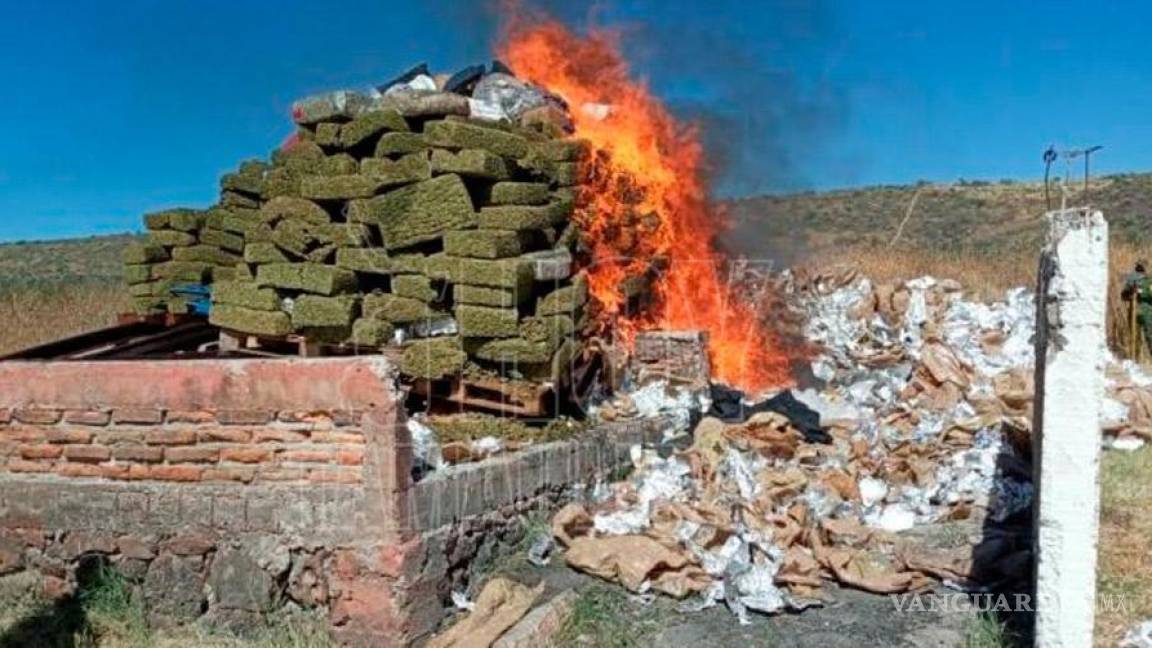 Queman tres toneladas de drogas en Durango