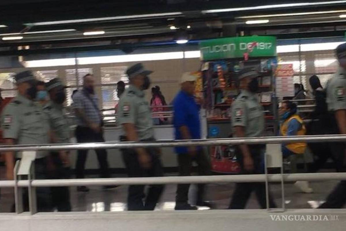 $!Guardia Nacional ya está en el Metro de la CDMX; no estarán armados, aclaran