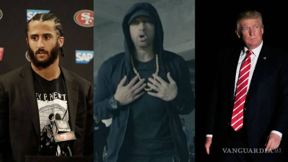 Eminem insulta a Donald Trump; Kaepernick y LeBron reaccionan al video