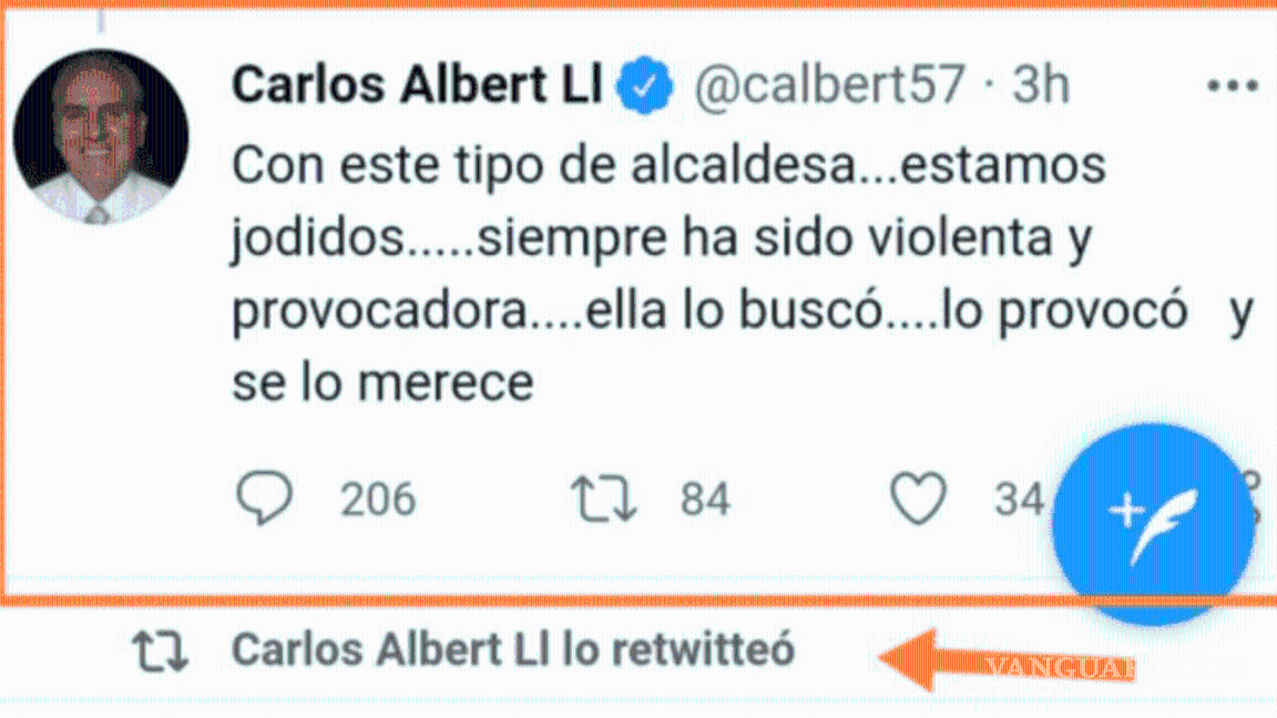 $!‘Ella se lo buscó y lo merece’... tunden a Carlos Albert por opinión sobre Lía Limón