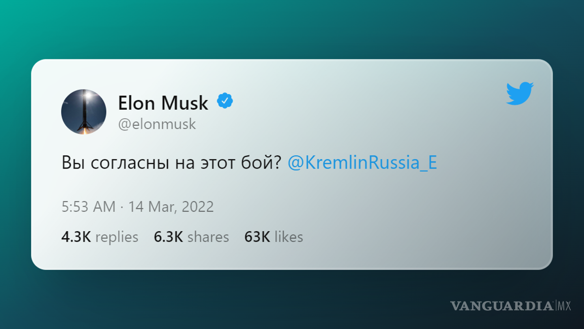 $!El empresario mencionó directamente al Kremlin en Twitter.
