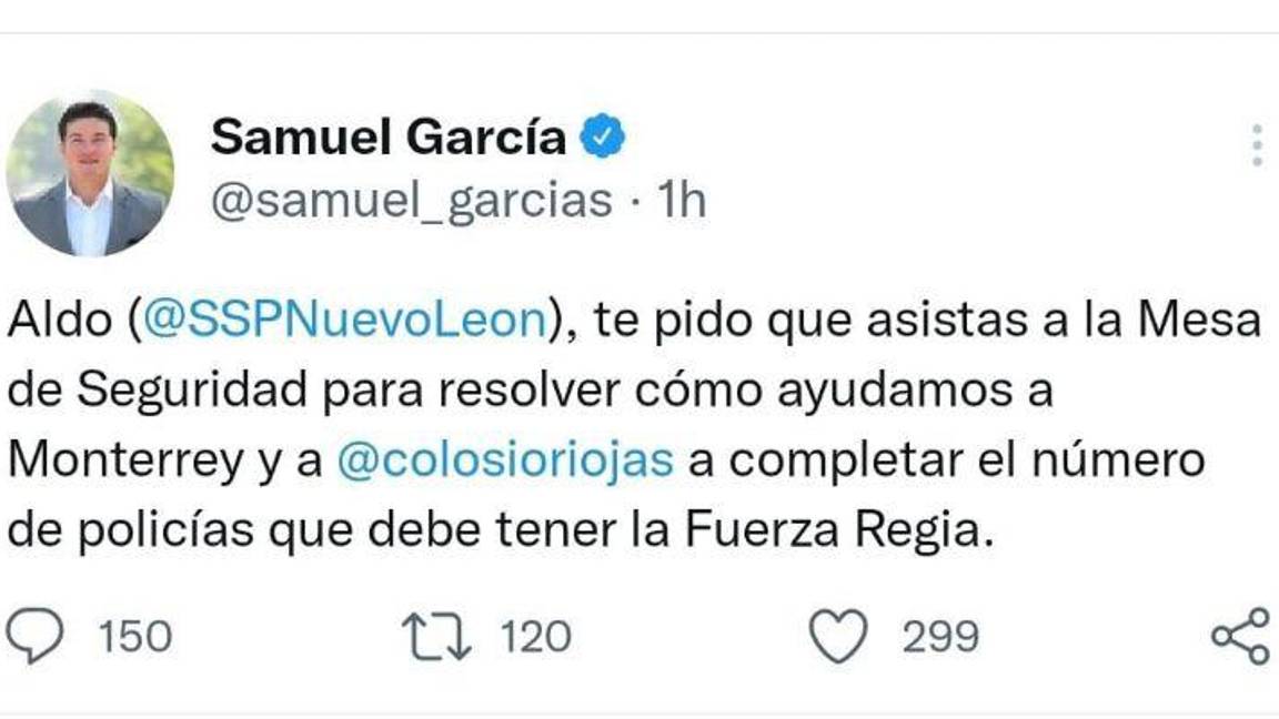 $!Samuel García ‘resbala’, confunde a policías con equipo de basquetbol