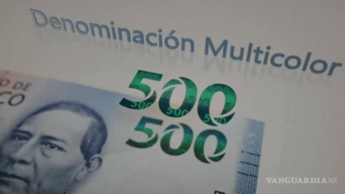 $!Así es el nuevo billete de 500 pesos