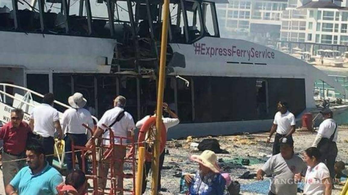 &quot;Posible atentado”, explosión del ferry en Playa del Carmen