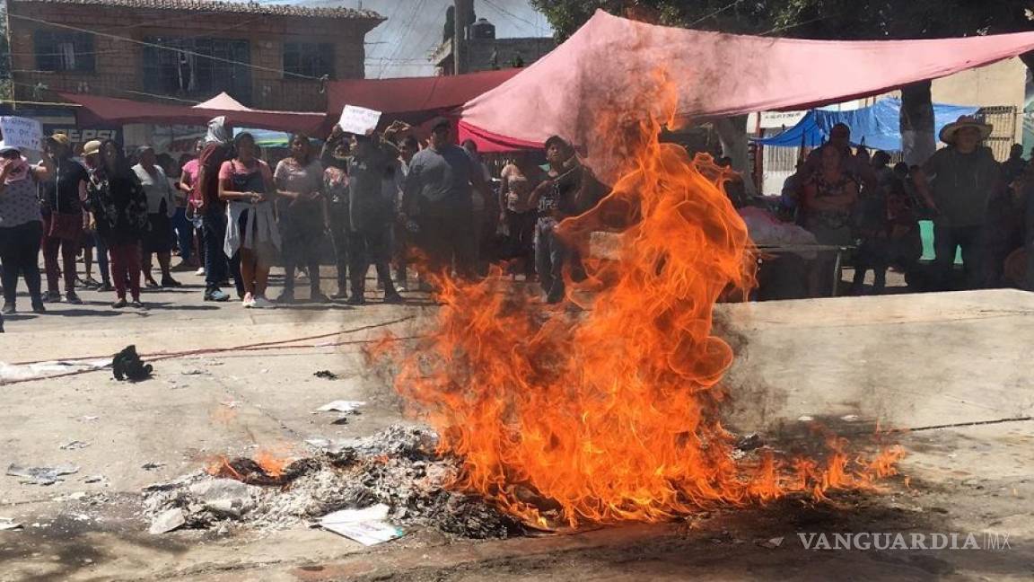 Pobladores de Morelos hacen nuevo recorrido contra consulta por termoeléctrica; queman una urna