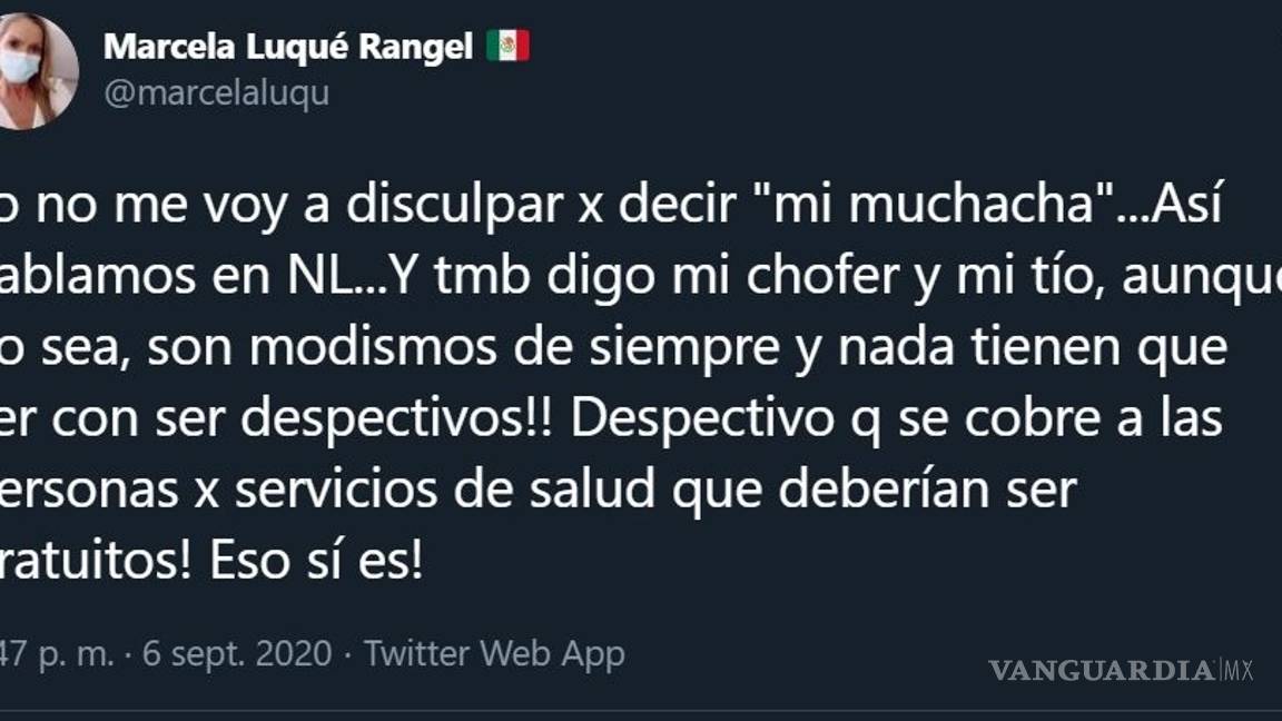 $!"Muchachas...soy dueña de más!", contesta senadora suplente; dice que no se disculpará