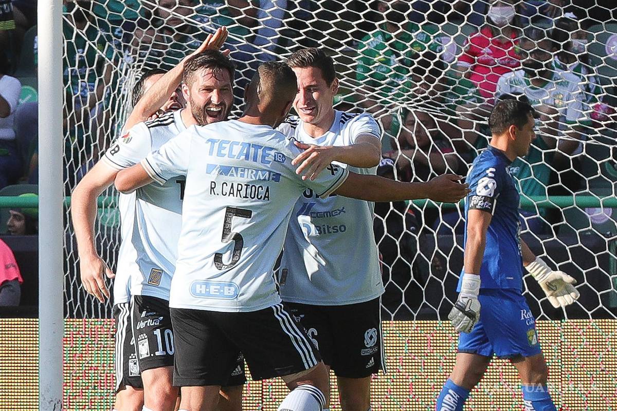 Golea de 3-0 Tigres a León en la Jornada 10 de la Liga MX