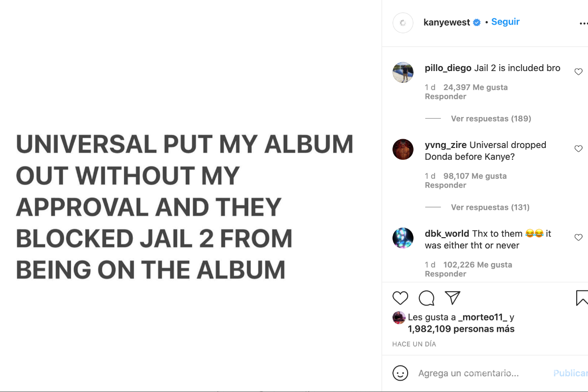 $!La inesperada llegada de “Donda” también fue una sorpresa para Kanye West, al parecer.