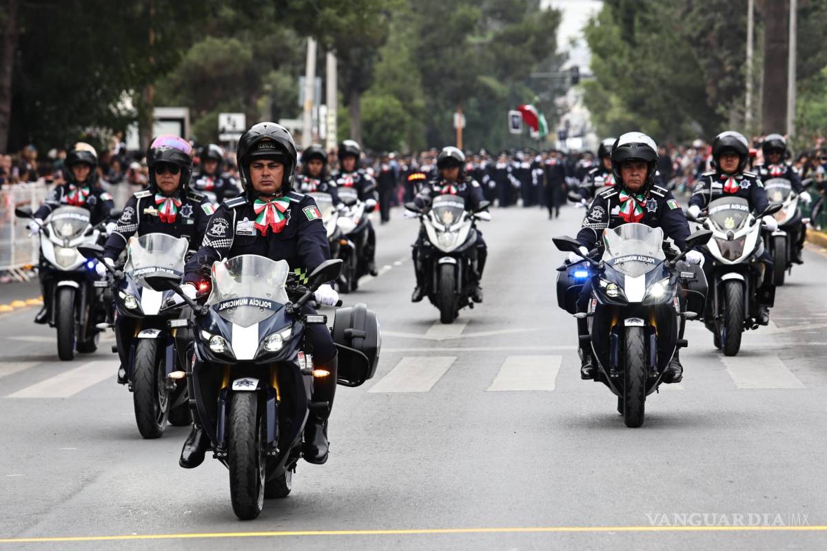 Saltillo exhibe su fuerza policial con 16 agrupamientos especializados y tecnología de punta