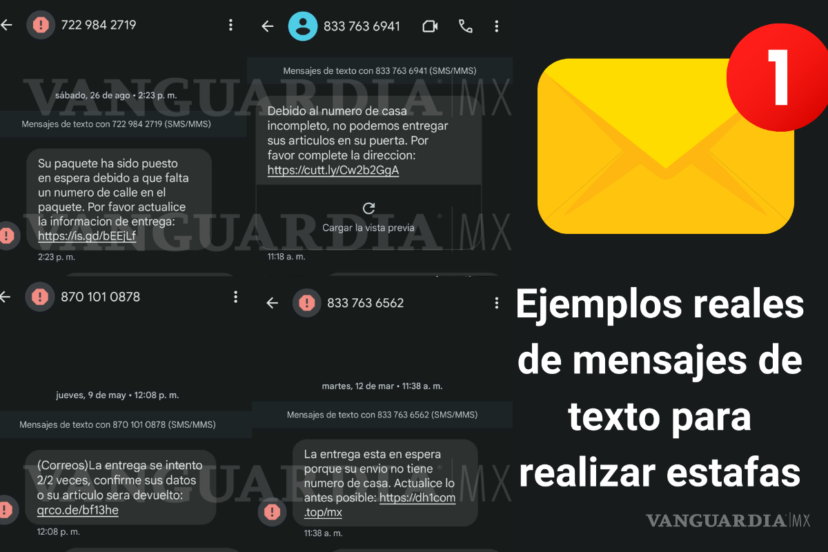 $!¿Te llegó un mensaje diciéndote que no pudieron entregar un paquete? ¡Cuidado! Así funciona esta estafa