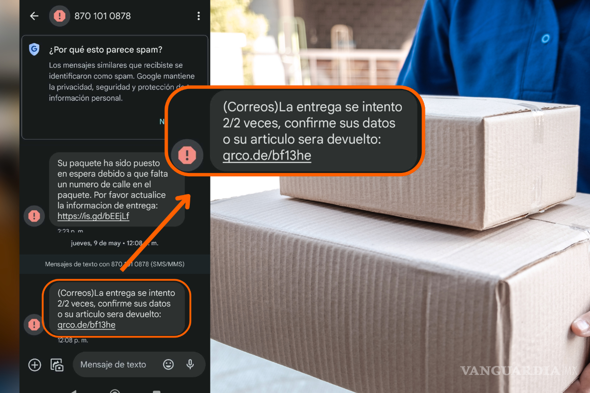 ¿Te llegó un mensaje diciéndote que no pudieron entregar un paquete? ¡Cuidado! Así funciona esta estafa