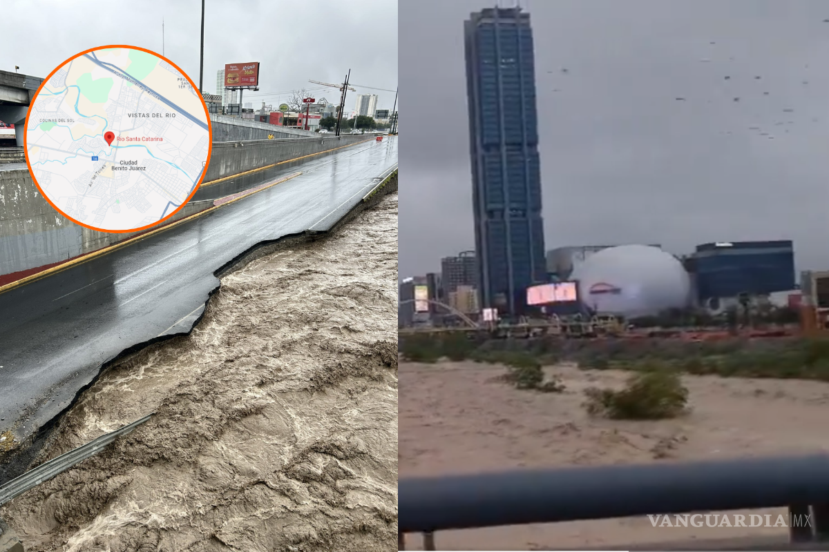 Así es el antes y después del Río Santa Catarina, en Monterrey, debido a las lluvias torrenciales de la Tormenta Tropical ‘Alberto’ (Videos)