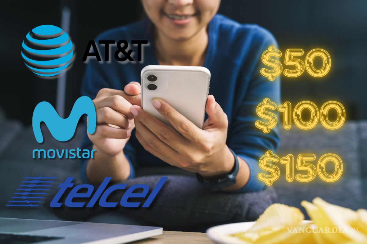 Telcel, AT&amp;T o Movistar: ¿Quién te da más por una recarga de 50, 100 y 150 pesos?