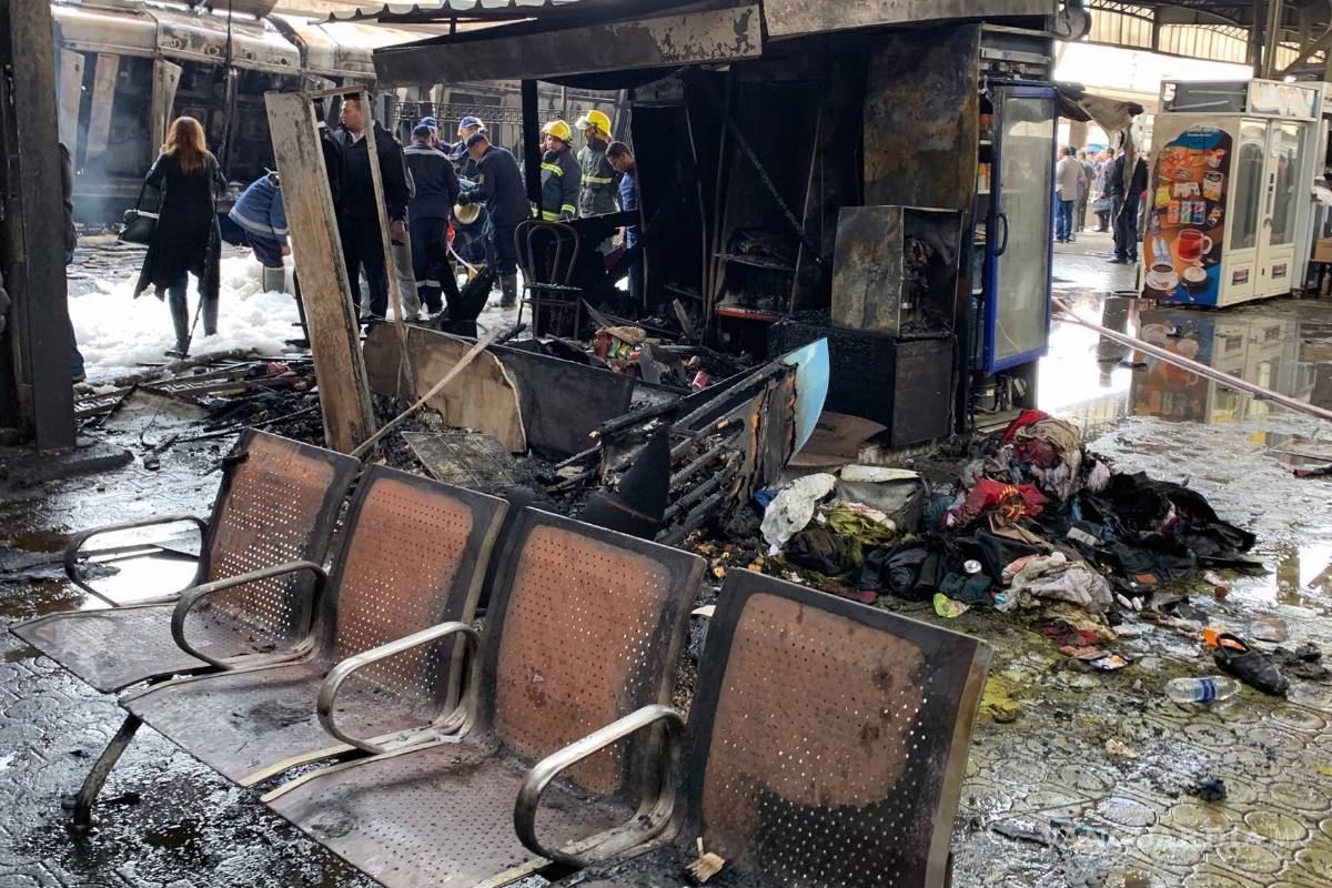 $!Arde estación de tren en el Cairo, hay 25 muertos