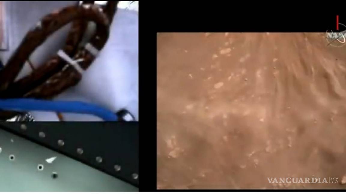 Divulgan primer video de llegada a Marte