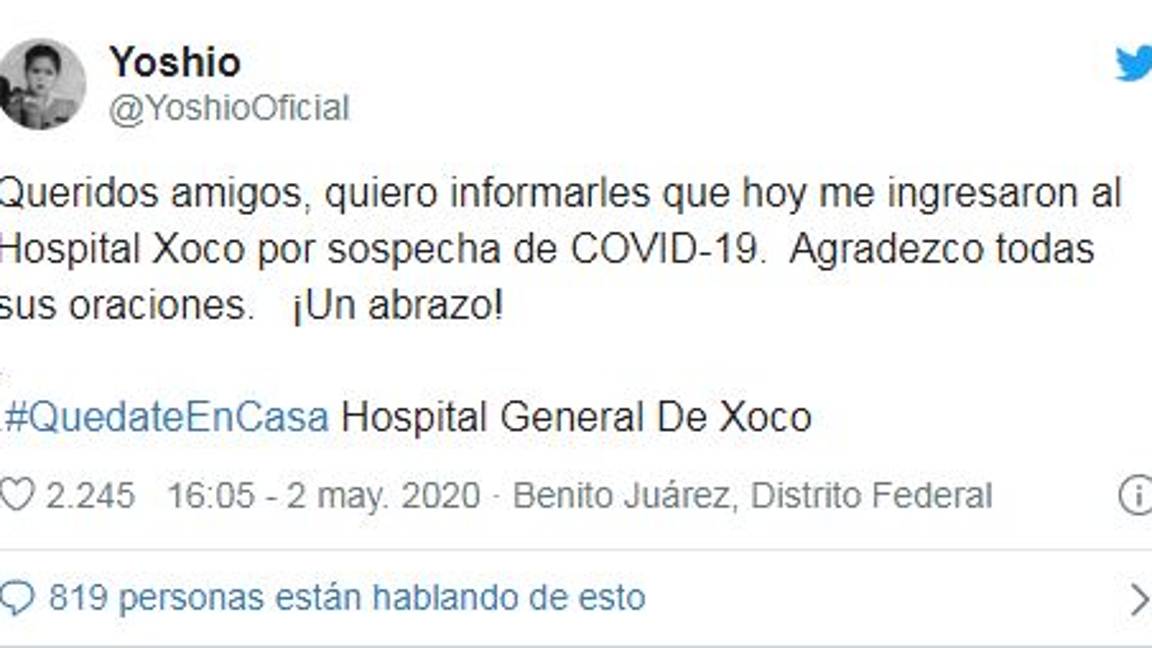 $!Ganador de la OTI Nacional es internado por sospecha de COVID-19