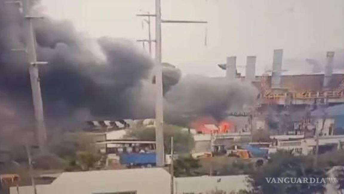 Alarma incendio en empresa Iron Cast de Frontera, Coahuila