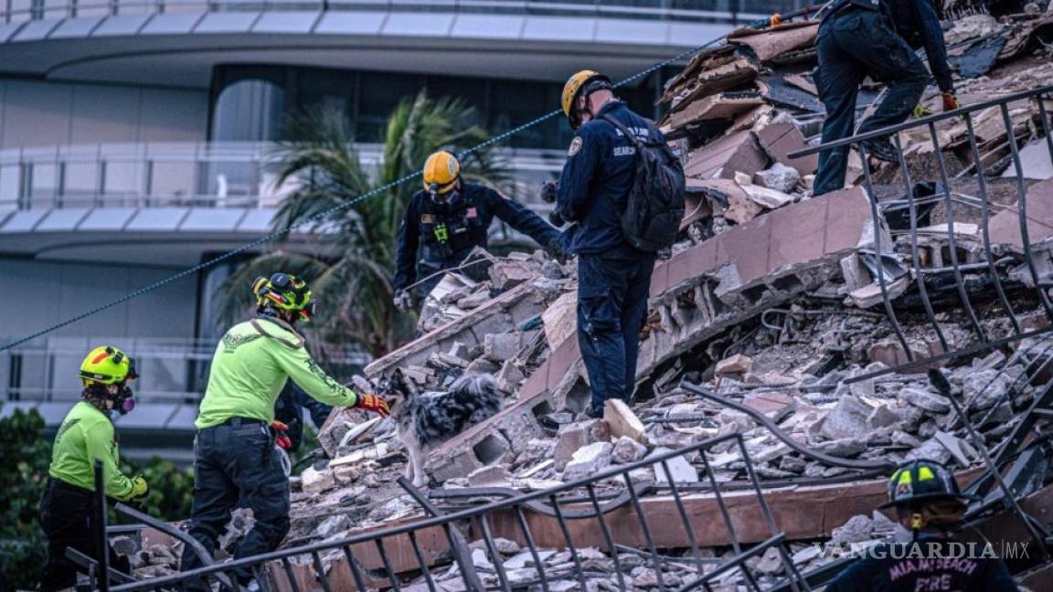 Suman nueve muertos por colapso de edificio en Miami; siguen desaparecidos más de 150