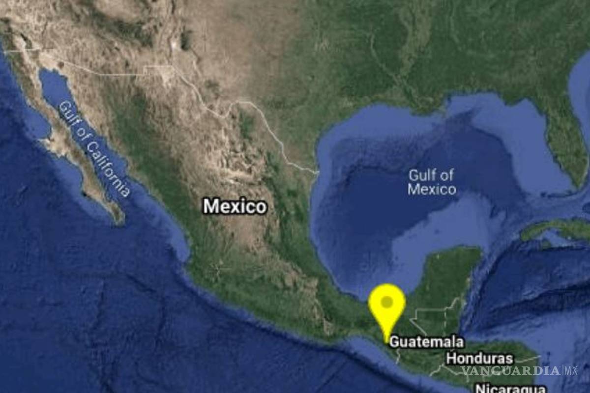 Sacude sismo de 4.4 grados el norte de Mapastepec, Chiapas