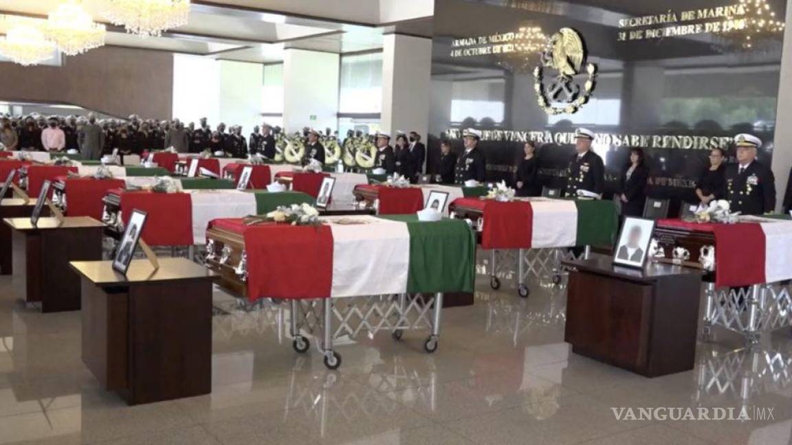 Semar homenajea a sus 14 elementos que murieron en desplome de helicóptero, en Sinaloa