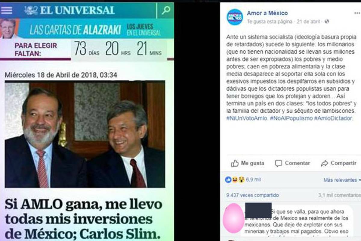 Falso, Slim no se llevará inversiones si gana AMLO... y la foto es del AÑO 2001