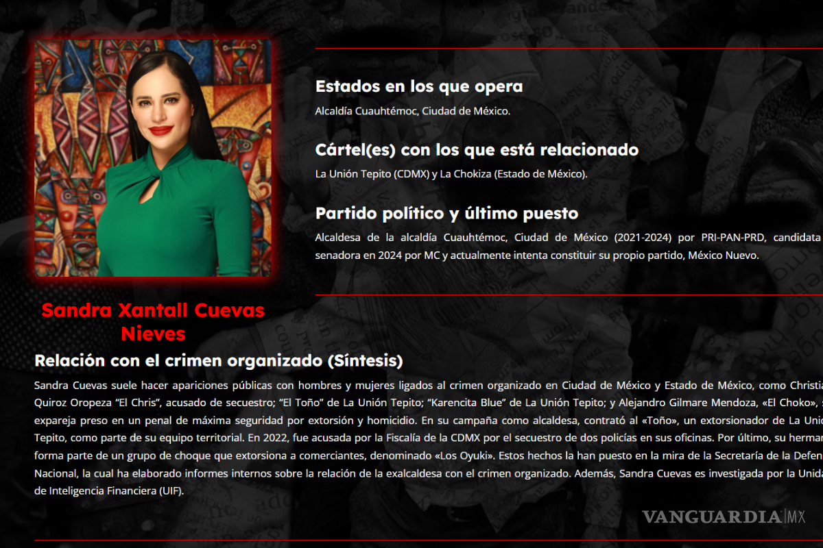 $!Detención de Benoni “N” reaviva señalamientos sobre vínculos de Sandra Cuevas y el crimen organizado