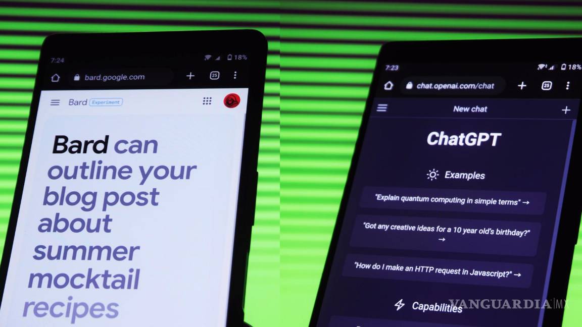 $!Composición fotográfica mostrando dos chatbots.