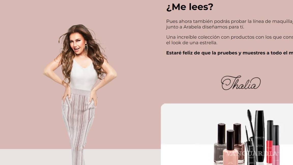 Thalía lanza su línea de cosméticos; hay labiales de 50 pesos