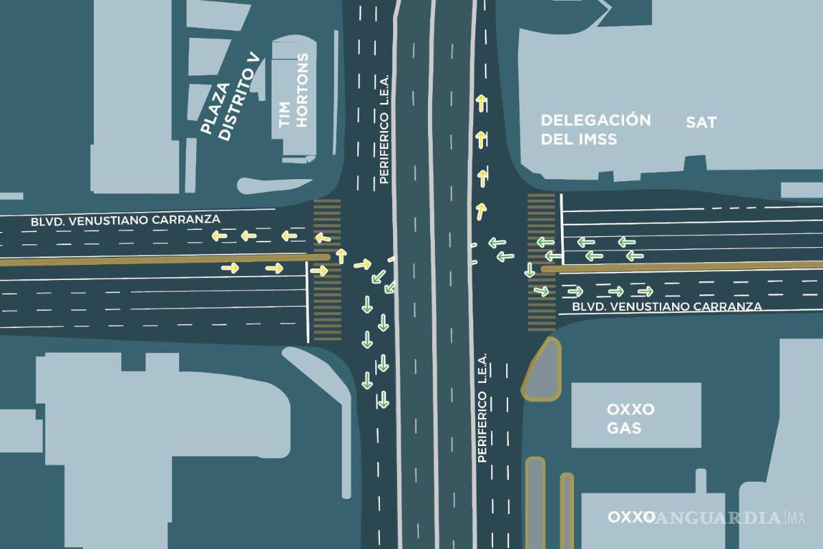 ¡Pon atención! Estos son los cambios de circulación en V. Carranza a partir de mañana