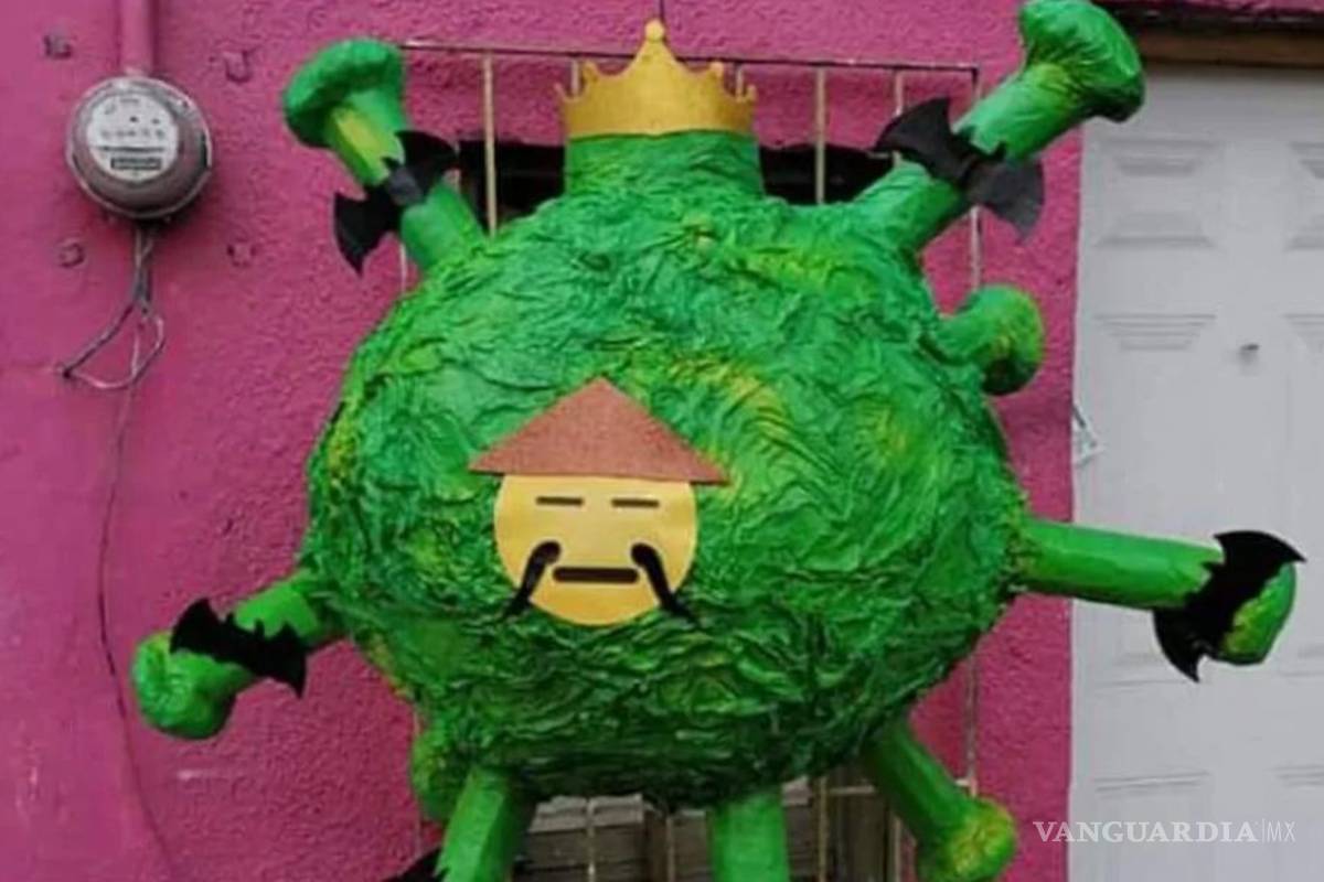¡Llévela, llévela! En Reynosa crearon la piñata del coronavirus