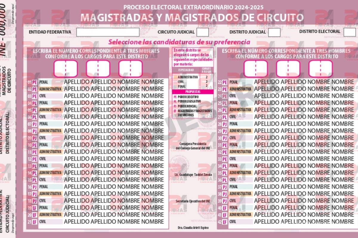 Dan consejeros del INE visto bueno a nuevas boletas para elección de jueces y magistrados
